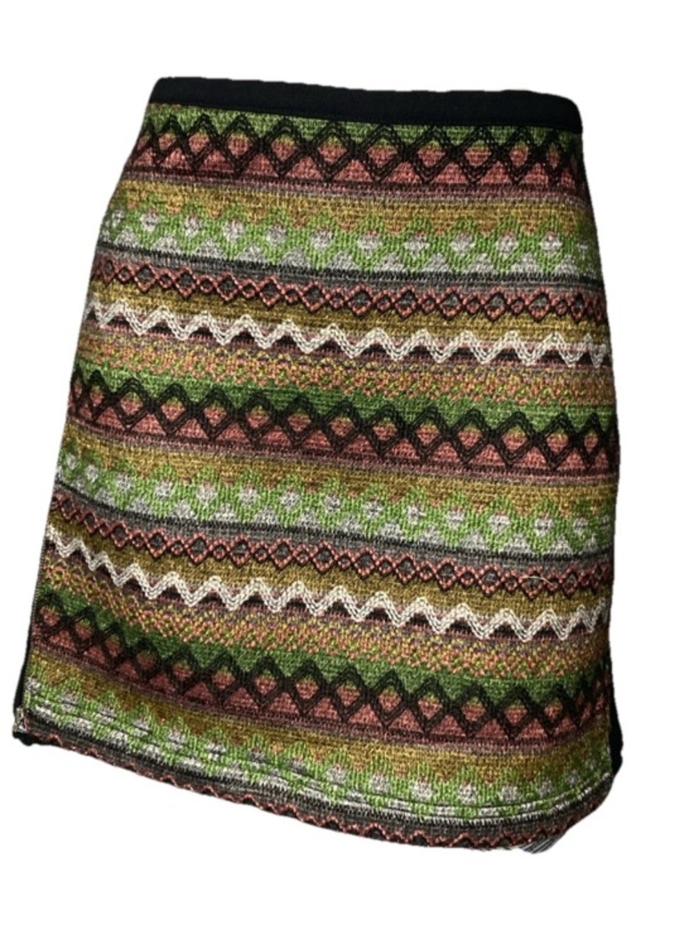 Skhoop Patsy Mini Skirt Chevron Embroidery Womens Size Large Spring Short Summer